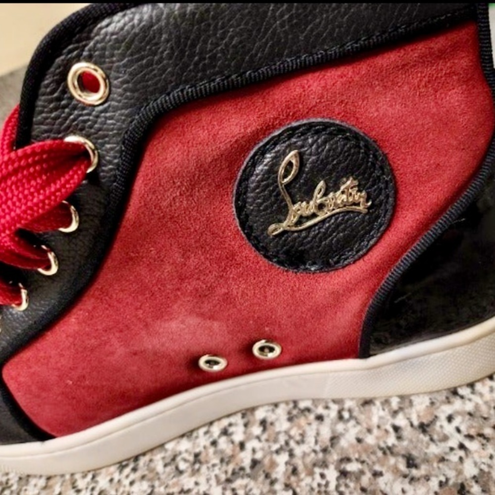 Christian Louboutin Red Cheetah Sneakers - Gem